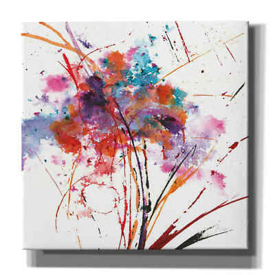 Epic Graffiti 'Floral Explosion I on White' by Jan Griggs, Giclee Canvas Wall Ar