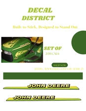 Lawn Tractor Hood John Deere DecalsPremium Vinyl Decals 325,335 or 345 Set OF 2