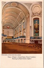 Annapolis MD Nave Chapel of US Naval Academy Ruth Safford Painting Postcard M671