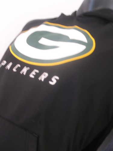 Felpa con cappuccio Majestic Medium Green Bay Packers. Verde/Nero