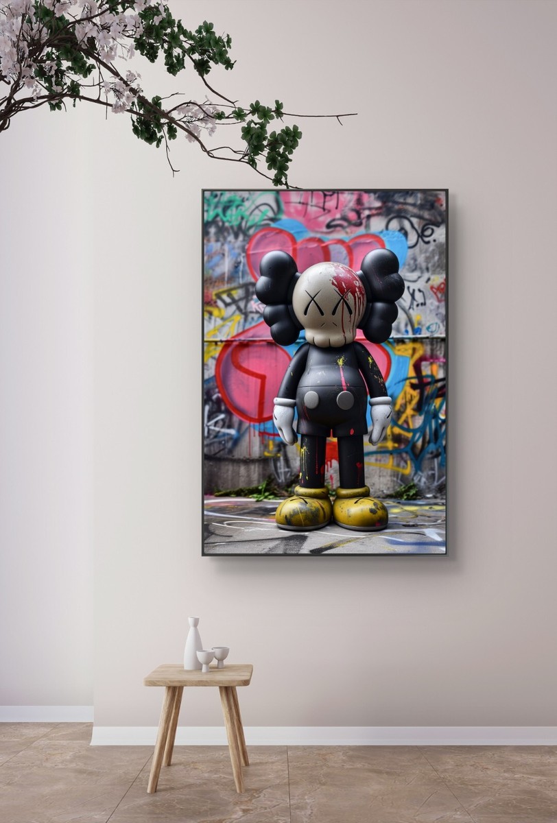 No.215フレーム付きキャンバスアート　アートポスター　KAWS バンクシー No.215フレーム付きキャンバスアート アートポスター KAWS