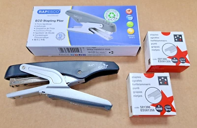 1x BRAND NEW RAPESCO ECO STAPLER STAPLING PLIER + 10,000 Number No. 10 STAPLES