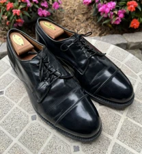 Allen Edmonds Fairgate Men's Black Cap Toe Derby Leather Shoes US 10 EEE