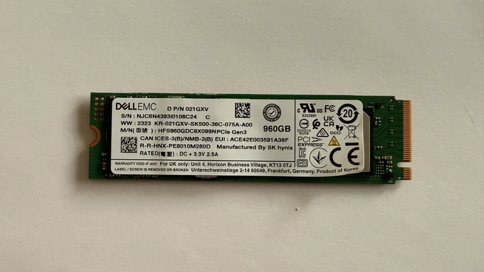 SK hynix HFS960GDC8X099N 960GB PCIe Gen3 - Image 2 of 3