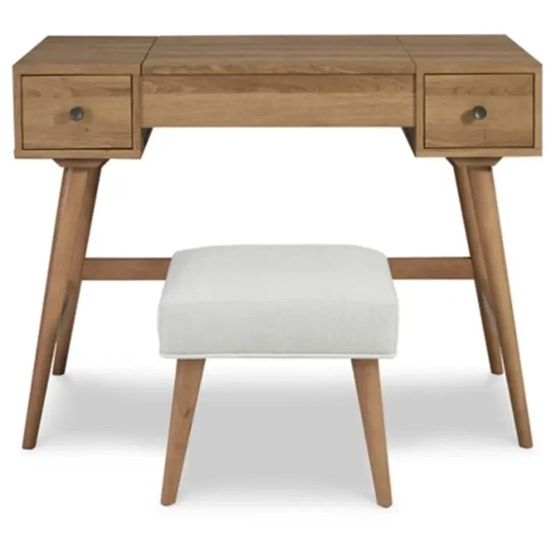 Juego de tocador de 2 cajones Signature Design by Ashley Thadamere en marrón claro B060-22 Foto 4 de 4