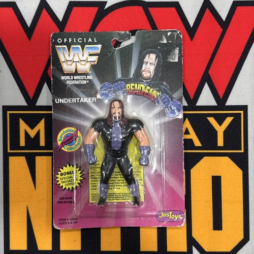 Vintage 1995 WWE WWF Justoys Undertaker Bendable B...