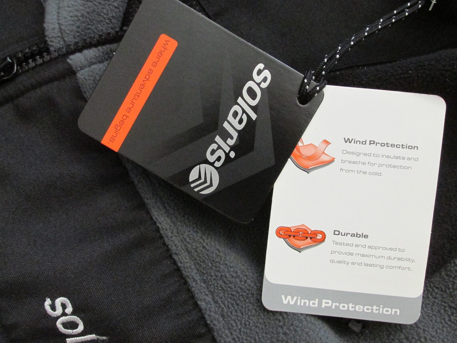 SOLARIS Wind Protection Warm Lined Fleece Jacket sz L NWT $149.00