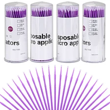 400 Pcs Dental Disposable Micro Brush Eyelash Applicators Ultrafine 1.5mm Small