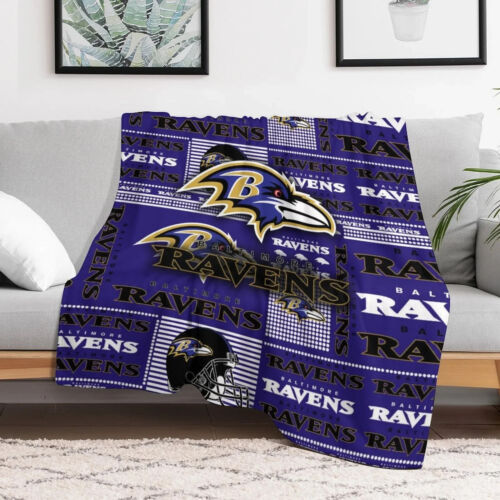 Baltimore_Ravens Ultra Soft Mink Touch Plush Fleece Blanket Football Fans Gift