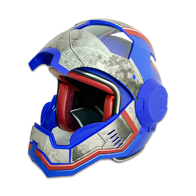 HJC Helmets DOT Approved Motorcycle & Powersports Helmets Masei 610 DOT  Motorcycle Helmet - Matte Black Full Face Helmet With Sun Visor, ABS Shell  Blue DOT Approved Half Helmets Helmets