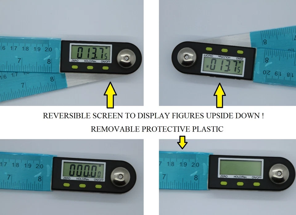 3 Choices - Digital Angle Finder Meter Protractor Goniometer Ruler 360° Measurer - image 4 of 4