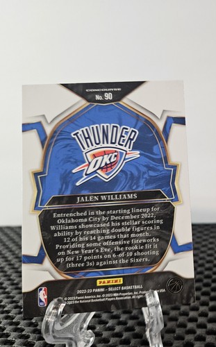 2022-23 Select Jalen Williams Prizm Rookie RC Concourse - Picture 2 of 2