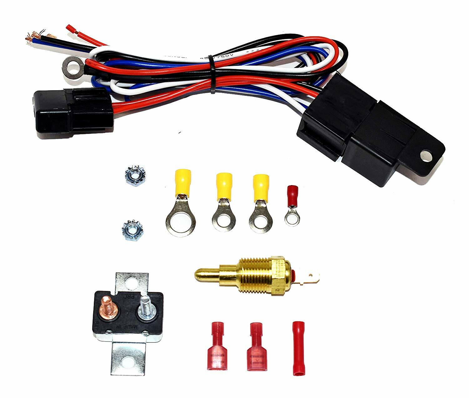 16 inch Electric Radiator Cooling Fan 12v 3000cfm Relay Thermostat Kit