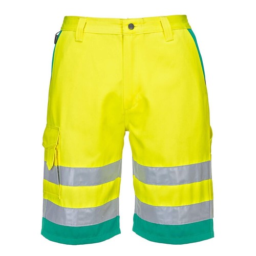 Portwest Hi Vis Viz Safety Work Shorts Reflective Multi-Pockets Summer Shorts - Picture 4 of 14