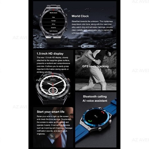 (New) DT NO.1 Ultra Mate SILVER 1.5" AMOLED AI Call Bluetooth Android Smartwatch - Picture 5 of 24