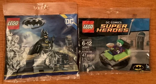 LEGO DC COMICS SUPER HEROES 30303 The Joker Bumper Car & 30653 Batman NEW SEALED