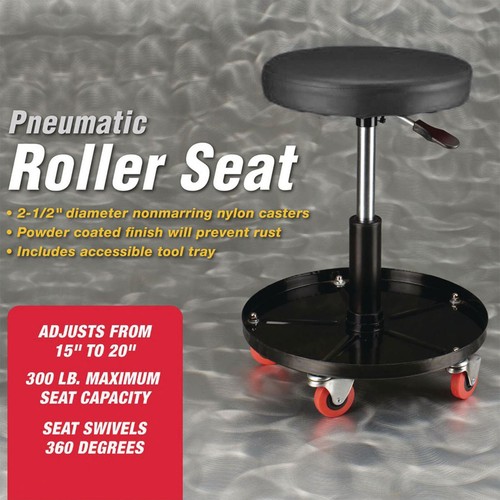 Creeper Stool Seat Pneumatic Mechanic Round Car Bike Garage Workshop Black uk. - Picture 8 of 12