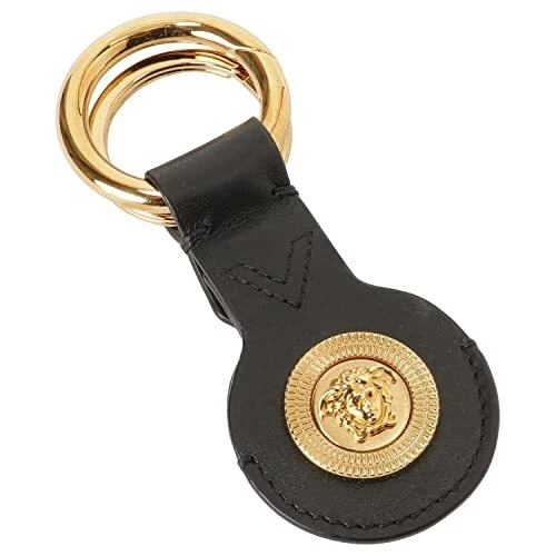 Versace Keyring Medusa Airtag Key Ring 1006198 1A03190 Black Gold