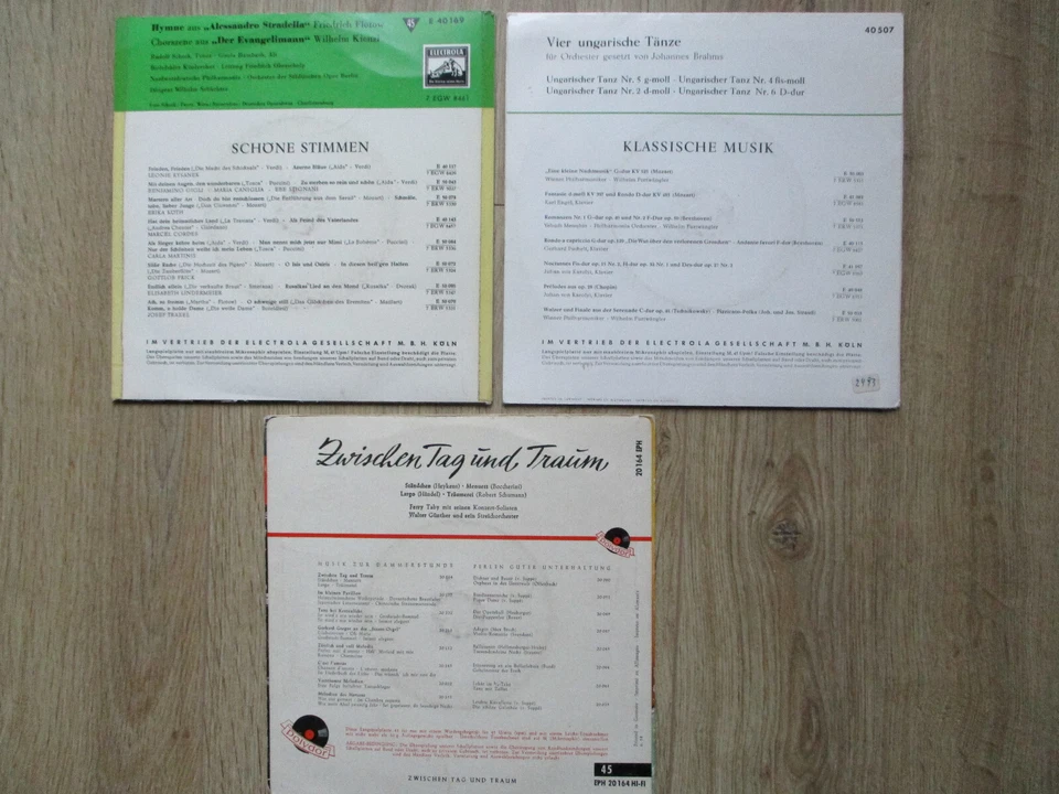 3 x Single R. Schock HYMNE, ZWISCHEN TAG UND TRAUM, Brahms VIER UNGARISCHE TÄNZE - Bild 2 von 4