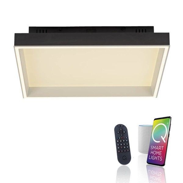 Led Deckenleuchte Quadratisch Smart Home Alexa Kompatibel Dimmbar Fernbedienung-image