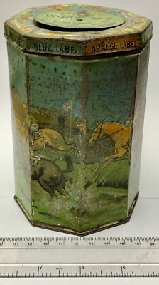 Um 1905 LYONS' TEE Blechdose - ''The Grand National Drink'' - Pferderennen