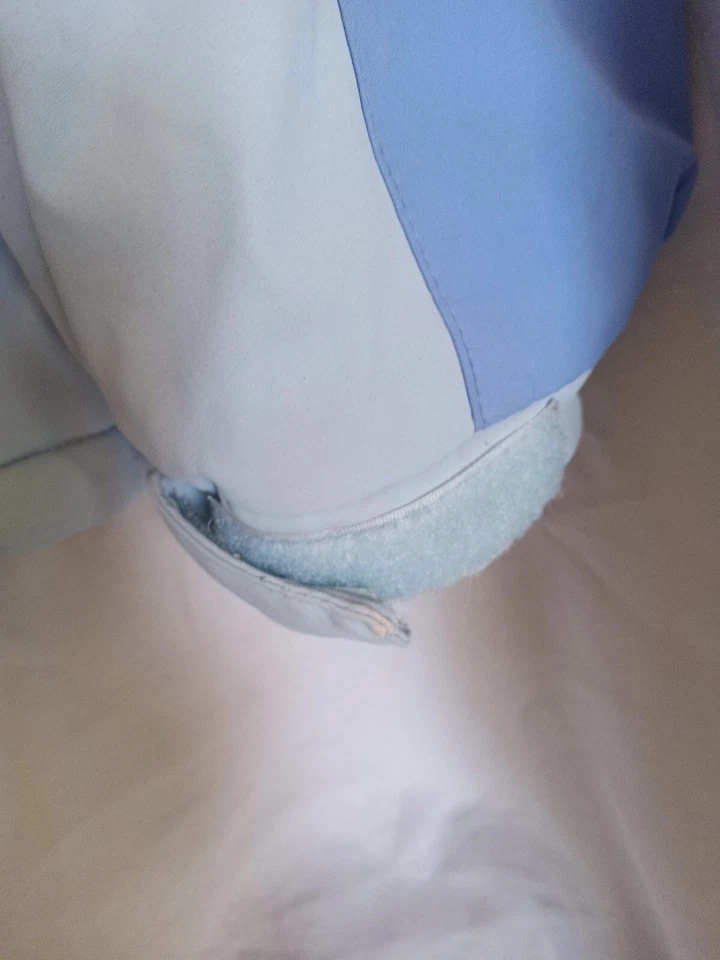 Girls Coat Blue/White Sz 14 Arizona Water Repellent Fleece/Nylon Lined No Hood - Image 4 of 4