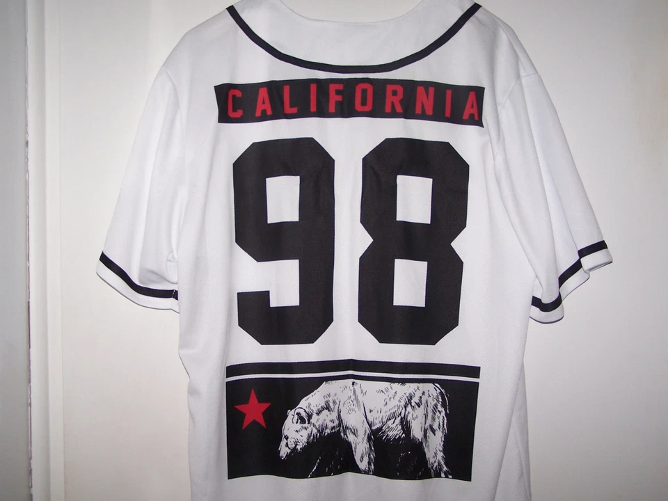 TONY HAWK California Republic 花卉 Uni-sex Base-ball 风格衬衫 白色 98 全新 — 第 2/4 张图片