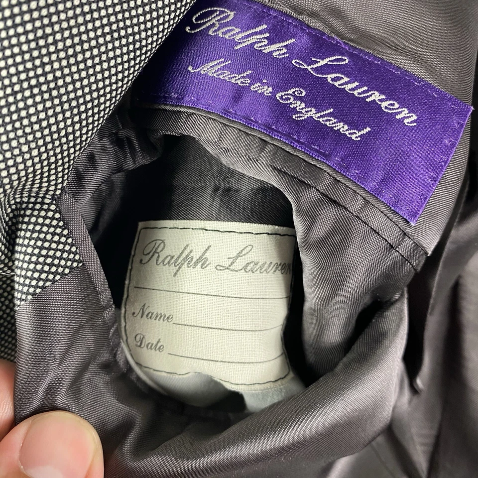 Ralph Lauren фиолетовый ярлык мужской черный шерсти Sport пальто блейзер сделано в Англии 41S - Изображение 4 из 4