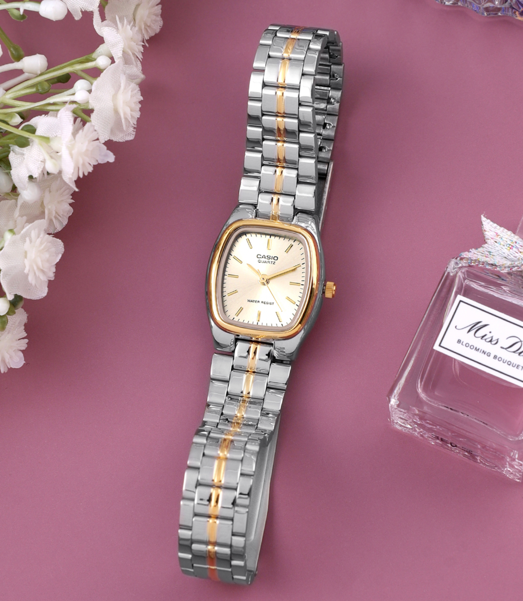 Casio LTP-1169G-9A Women's Two-Tone Stainless Steel Analog Watch