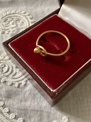 Bague Ancienne Art Déco France Années 1930 – Plaqué Or Tressé – Occasion