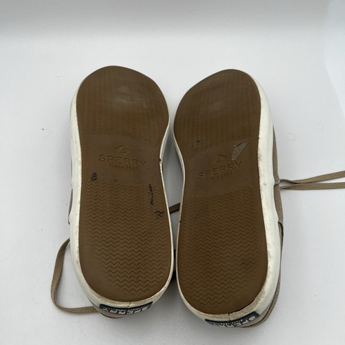 Sperry Top Sider Mens Wahoo Lace Up Sneaker Shoes Beige STS14358 Size 12W Used - Picture 16 of 22