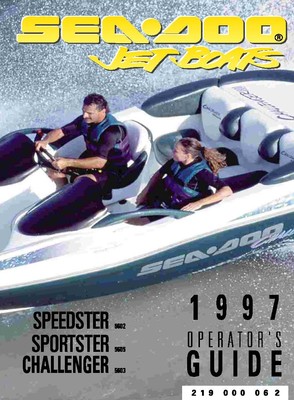 Sea-Doo Owners Manual Book 1997 Challenger / Speedster / Sportster