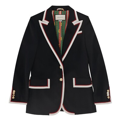 Gucci Grosgain Trimmed Cady Blazer/Jacket UK