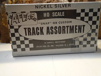 ATLAS HO SCALE NICKEL SILVER TRACK ASSORTMENT No 847, COMPLETE, BOX      5-214-5