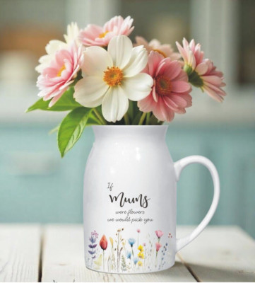Personalisierte Keramikkanne Vase Muttertag If Mamas Were Flowers We'd Pick You