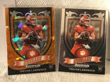 2021 PANINI PRIZM TREVOR LAWRENCE RC CRUSADE LOT OF 2. ORANGE CRACKED ICE & BASE