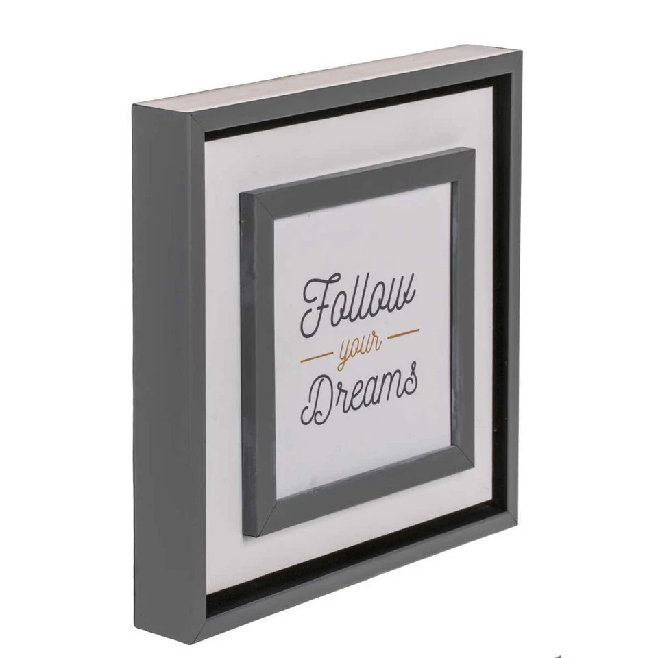 Holz Bild Follow Your Dreams 20 x 20 Spruchbild Wandeko Holzschild Dekoschild - Bild 2 von 3