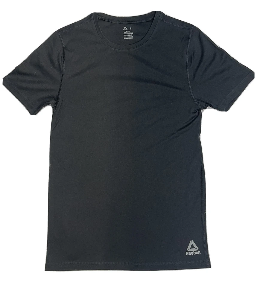 New Reebok Men's Performance Base Layer Shirt Black Small Polyester Workout - Image 3 of 4