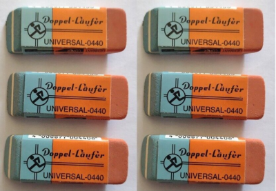 Gomma Da Cancellare Universale L&auml;ufer Rosso/Blu - Per Matite E Inchiostro, 55x19 Mm