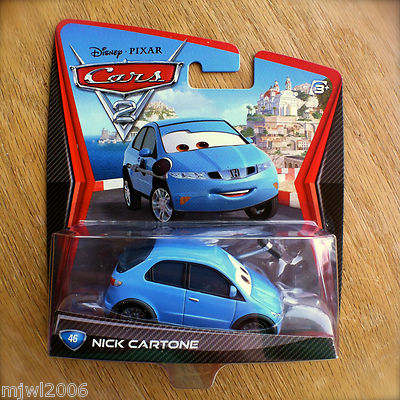 Disney PIXAR Cars 2 NICK CARTONE #46 diecast HONDA race reporter