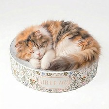 ATELIER ZAZA 2-in-1 Cat Scratcher  Cozy Bed - Premium Durable Cardboard Lounge