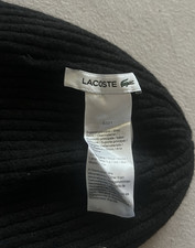 Lacoste Unisex Wollmütze Strick Beanie schwa...