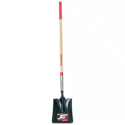 Poweredge 48 In. Wood Handle Square Point Shovel