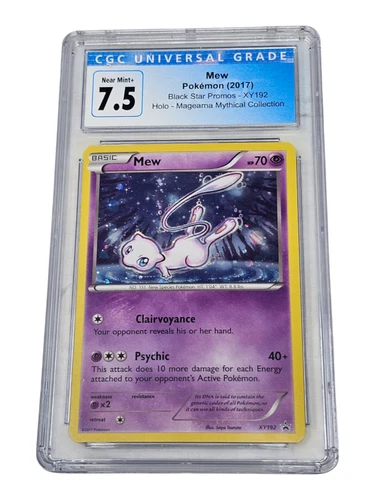 Mew XY192 Black Star Promos Holo CGC 7.5 Near Mint+ 7283