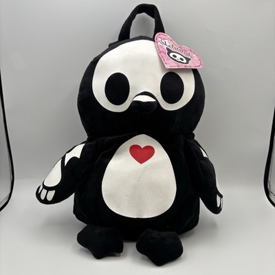 Skelanimals Penguin Plush Backpack Bag Purse Skeleton Skull Emo Kid Goth Toynami