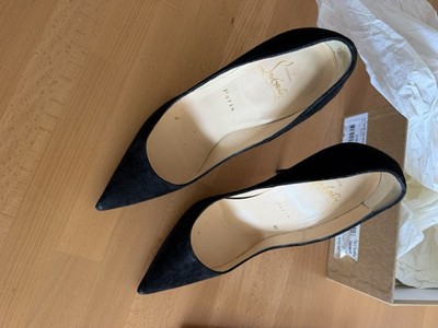 Christian Louboutin So Kate 120 schwarz Velour 38