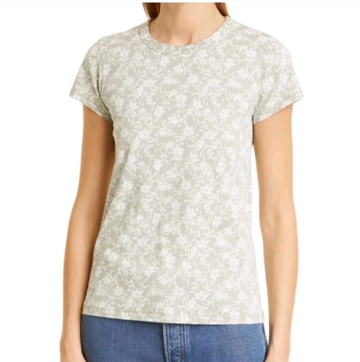 Rag & Bone Short Sleeve Women's Leaf Top Size L