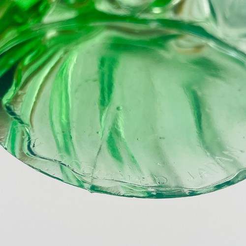 Decanter Profumo Verde Vintage Giappone Occupato Punta Dauber Rotta 3 5/8” 1945-52 - Foto 3 di 5