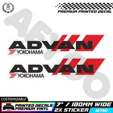 2x ADVAN Vinyl Sticker Decal Car Window Bumper Race Livery Mod Sponsor Graphic