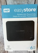 WD - Easystore 6TB External USB 3.2 Gen 1 Portable Hard Drive - Black